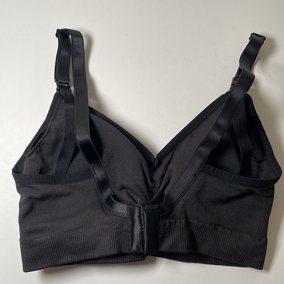 BRAVADO 11008BA Bra S/P Black Removable Pads Nursing Maternity Modest Wireless - Picture 6 of 10